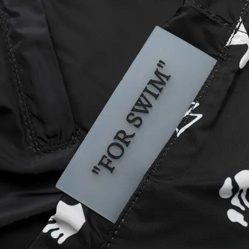 Off-White Allover Swim Shorts Black/White