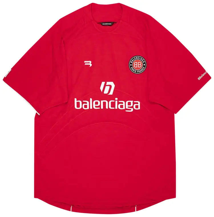 Balenciaga Soccer T-Shirt Red White