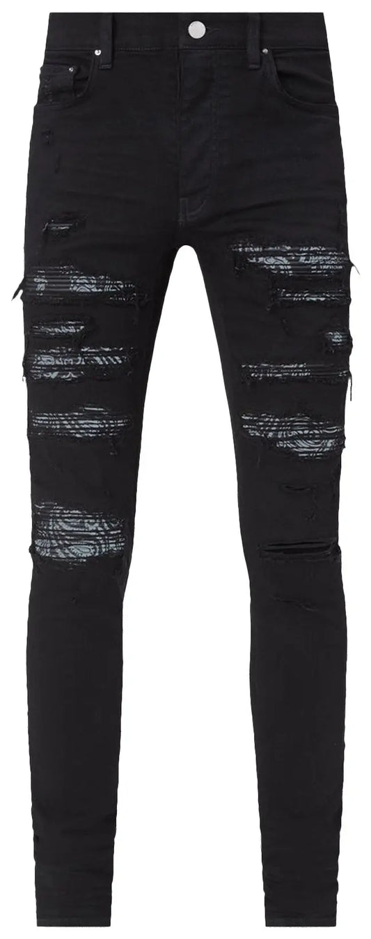 Amiri Bandana Thrasher Jeans Black