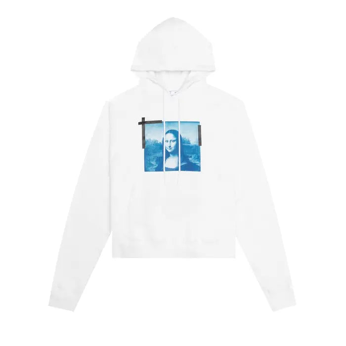 OFF-WHITE Taped Mona Lisa Over Hoodie White/Black/Blue