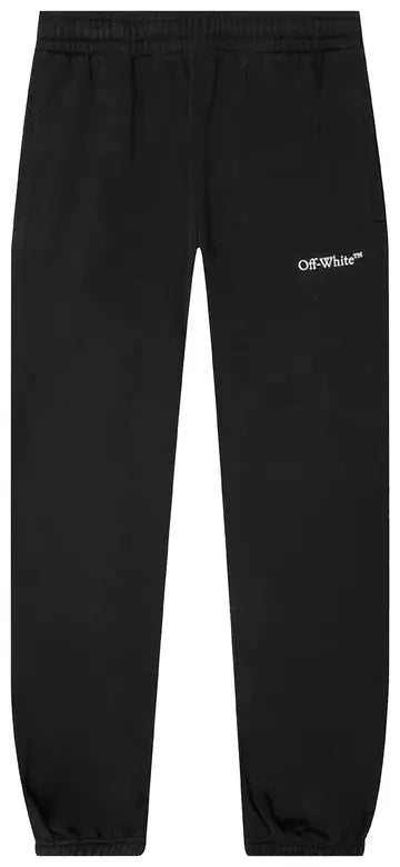 Off-White Caravag Paint Shorten Sweatpants Black White