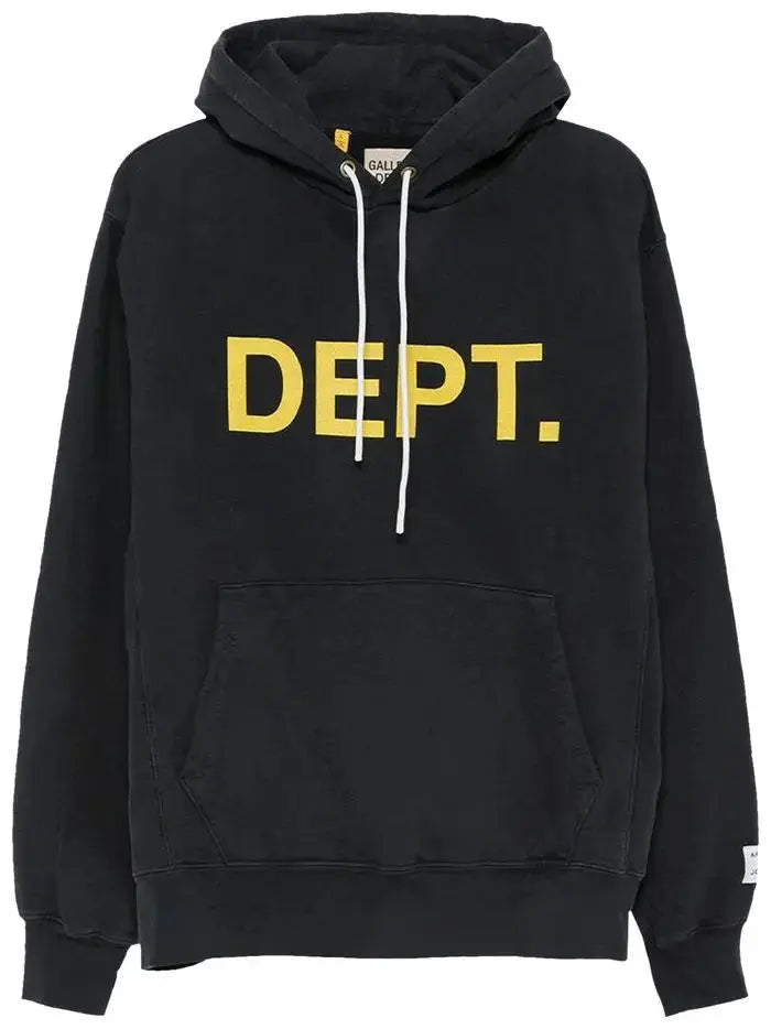 Gallery Dept. Logo Pullover Hoodie Black Yellow