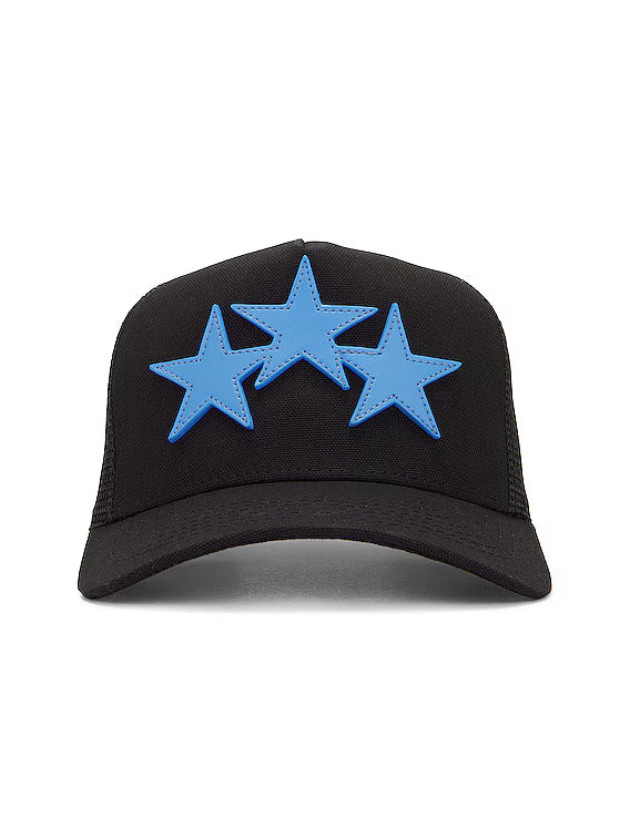 Amiri 3 Star Trucker Hat Black Blue