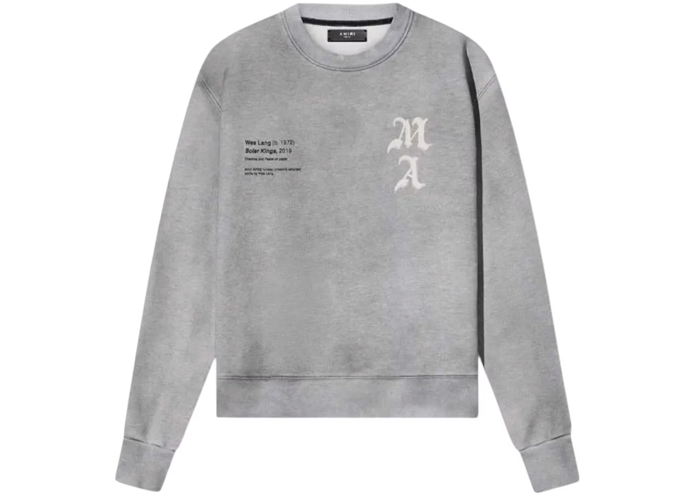 Amiri Wes Lang Solar Kings Crewneck Grey