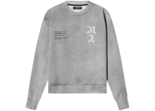 Amiri Wes Lang Solar Kings Crewneck Grey