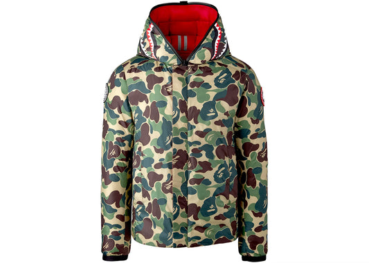 BAPE x Canada Goose x Concepts Crofton Shark Hoodie Red ABC Camo