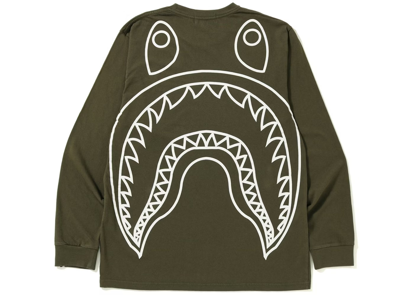 BAPE Big Shark Vintage L/S Tee Olive Drab
