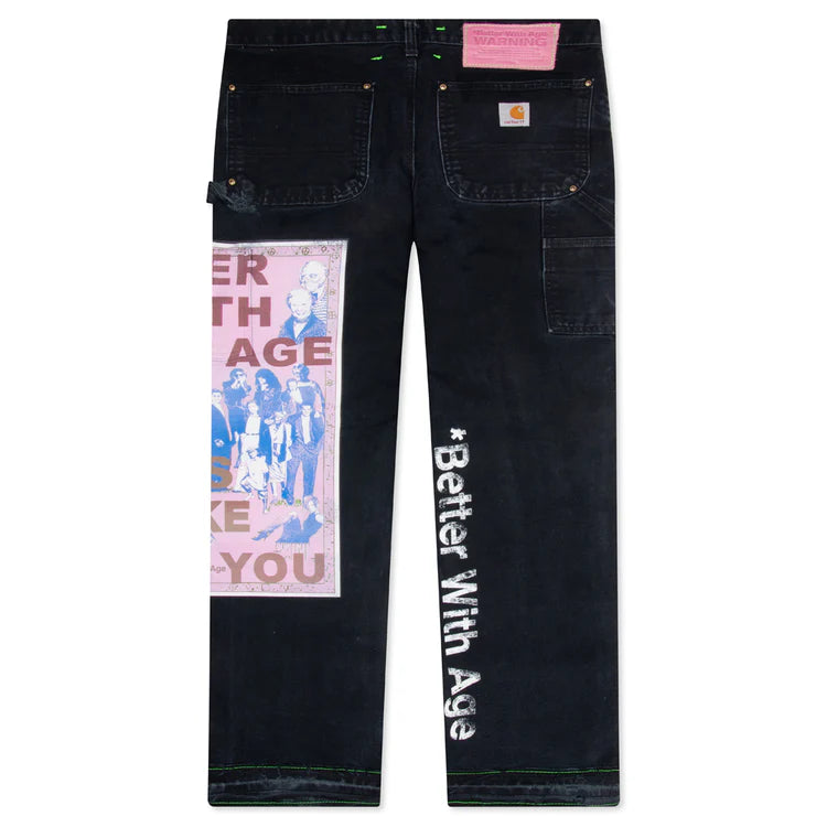 Better With Age x Carhartt Look Like You Carpenter Pants Black