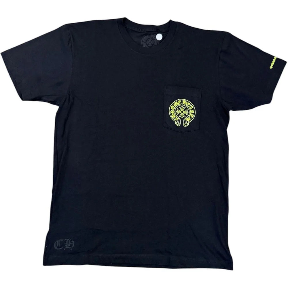 Chrome Hearts Horse Shoe Logo Pocket T-Shirt Neon Black