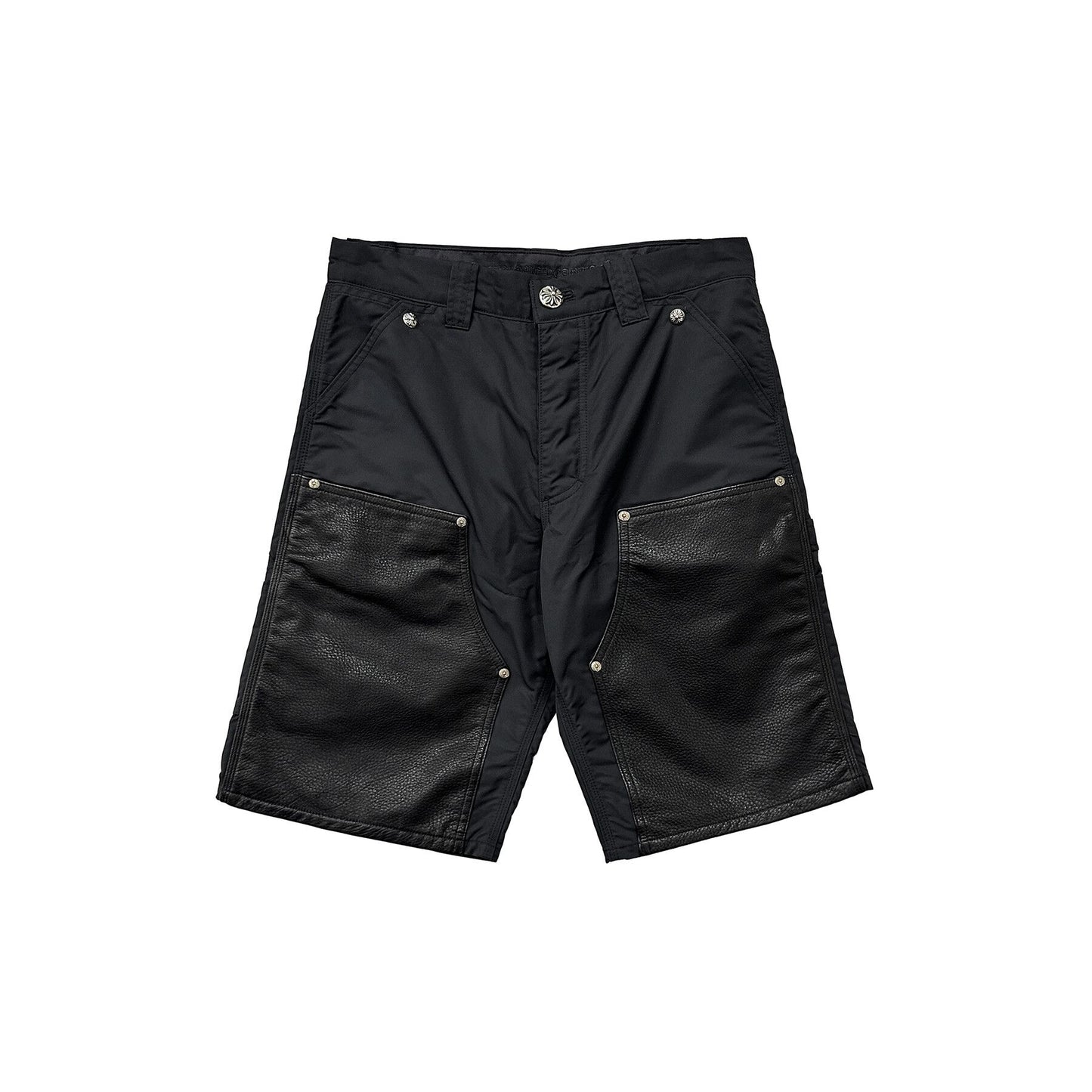 Chrome Hearts Leather Double Knee Carpenter Shorts