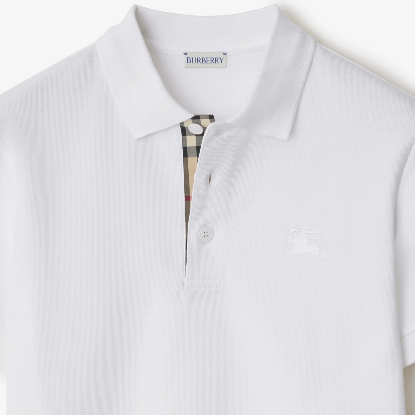 Burberry Cotton Polo Shirt White