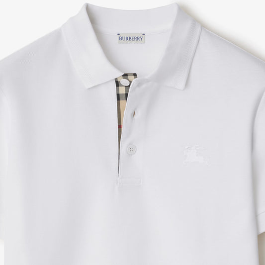 Burberry Cotton Polo Shirt White