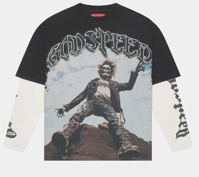 Godspeed Rocker Layered T-Shirt Thermal Black Wash