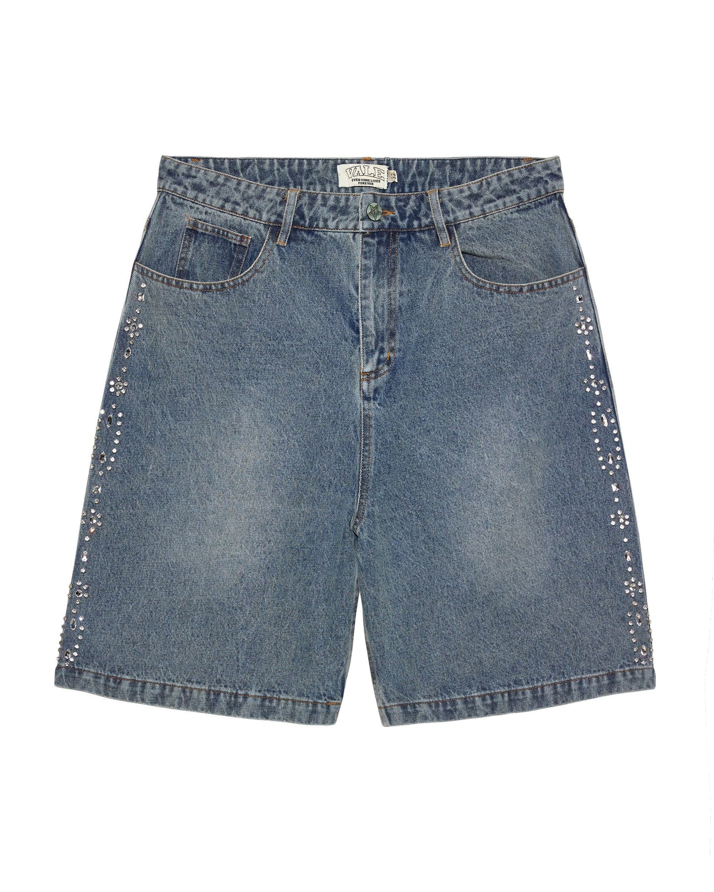 Vale Forever Crystal Jorts Mid Wash