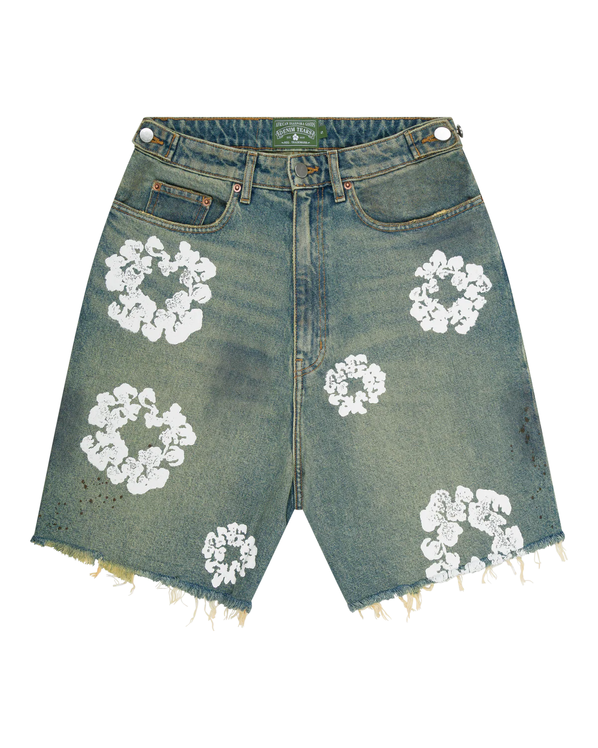 Denim Tears The Cotton Wreath Jean Short Dirty Wash