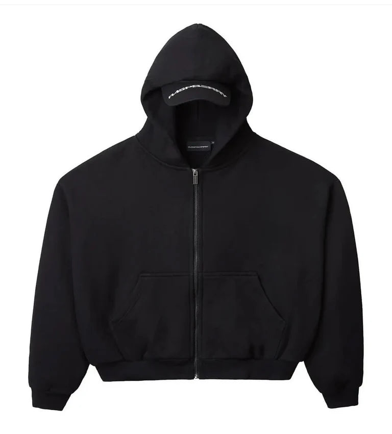 GV Gallery Dad Cap Zip Up Hoodie Black