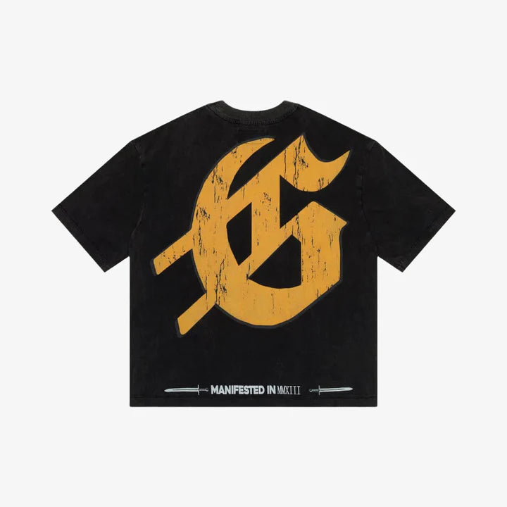 Godspeed Chrome Statue of Liberty T-Shirt Washed Black