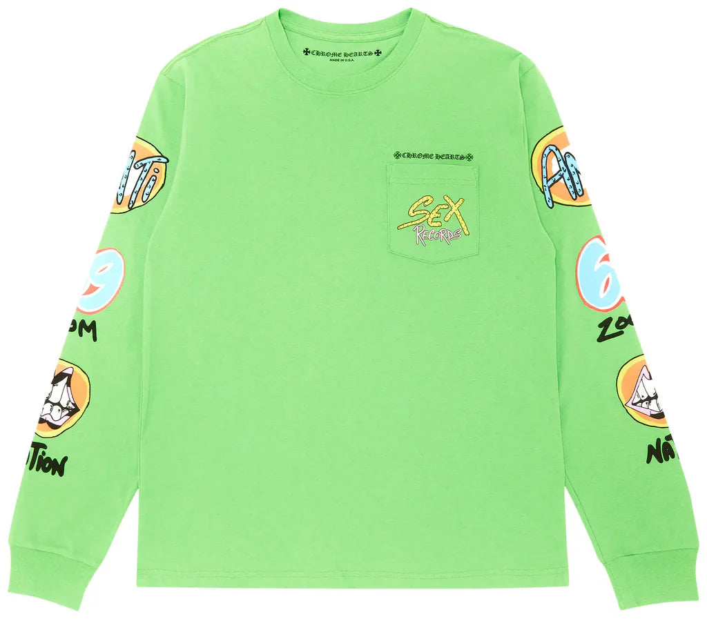 Chrome Hearts Matty Boy Sex Records LS T-Shirt Green