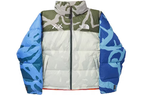 KAWS x The North Face Retro 1996 Nuptse Jacket Moonlight Ivory Nuptse Print