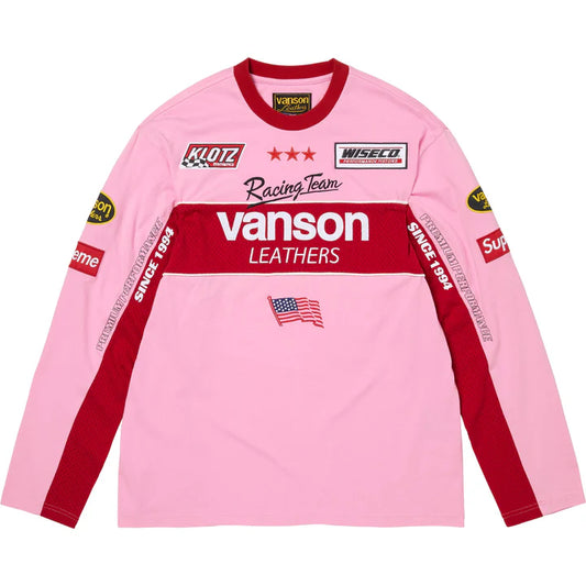 Supreme Vanson Leathers L/S Top Pink