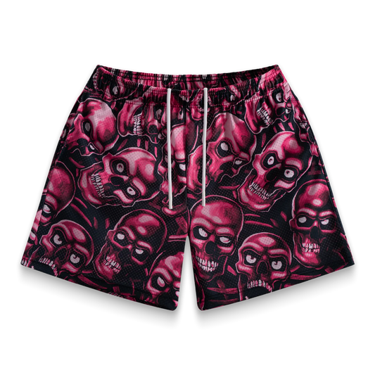 Bravest Studios Red Skully Shorts