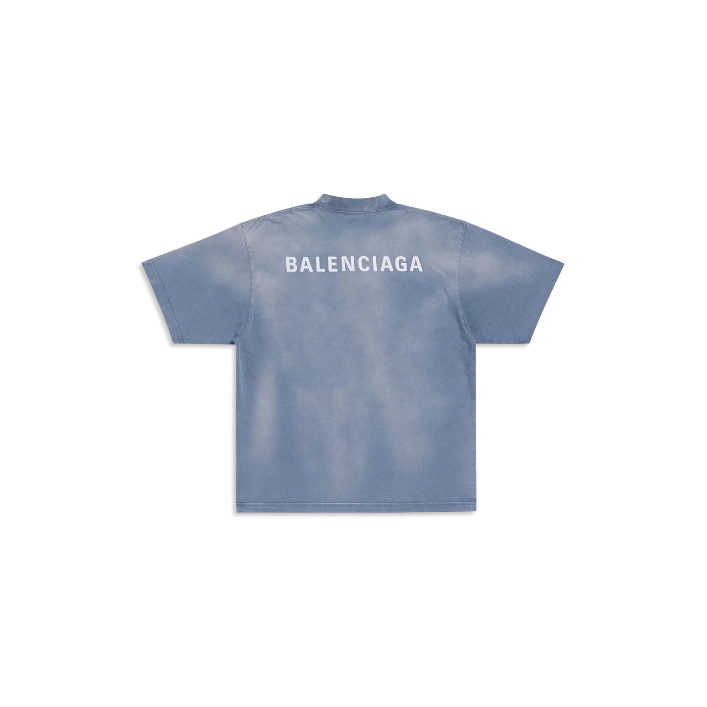 Balenciaga Back T-Shirt Medium Fit Blue White