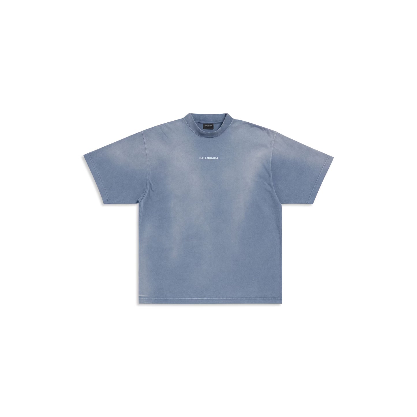 Balenciaga Back T-Shirt Medium Fit Blue White