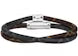 Louis Vuitton Keep It Double Leather Bracelet Eclipse/Macassar
