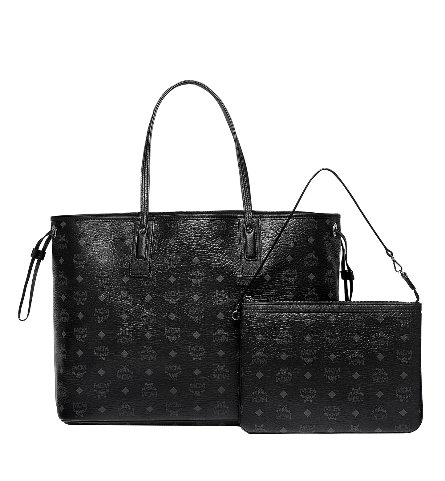 MCM Reversible Liz Shopper Bag Visetos Black