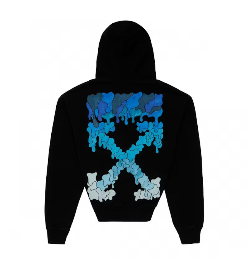 OFF-WHITE Marker Hoodie Black/Blue