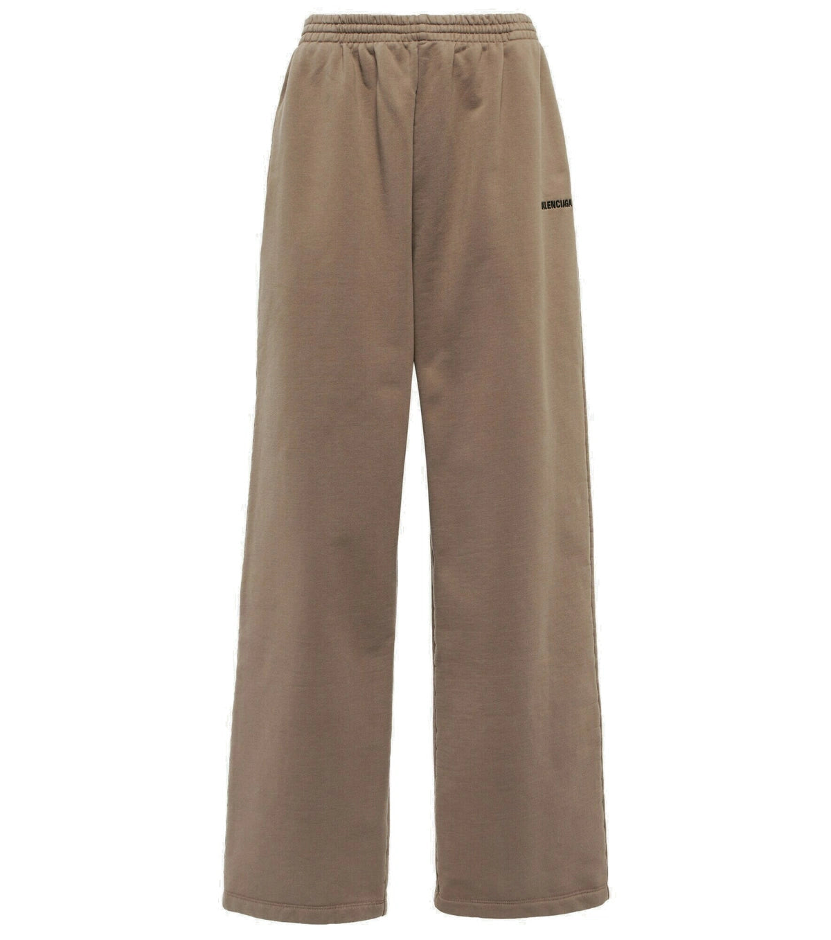 Balenciaga Logo Large Fleece Sweatpants Brown