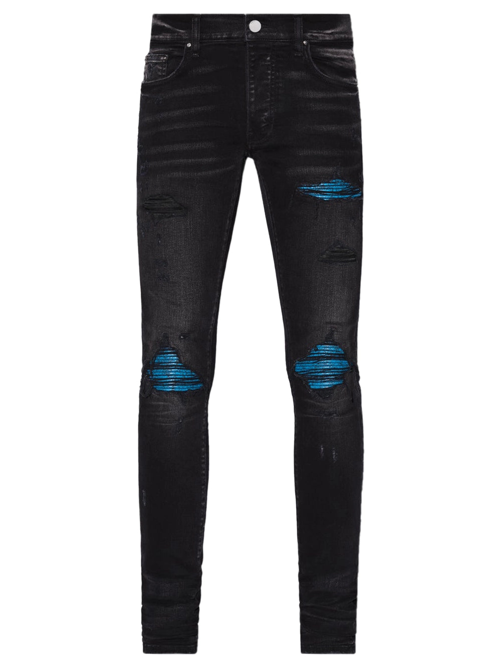Amiri MX1 Cracked Paint Aged Black Blue