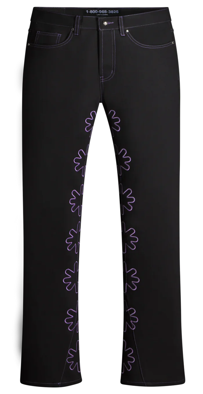 Lost SHDWS Purple Outline Denim Pants