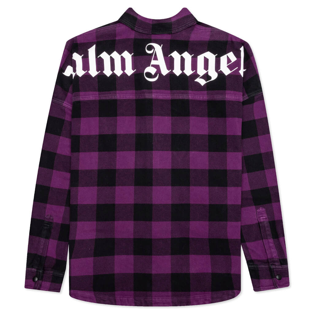 Palm Angels Logo Overshirt Purple