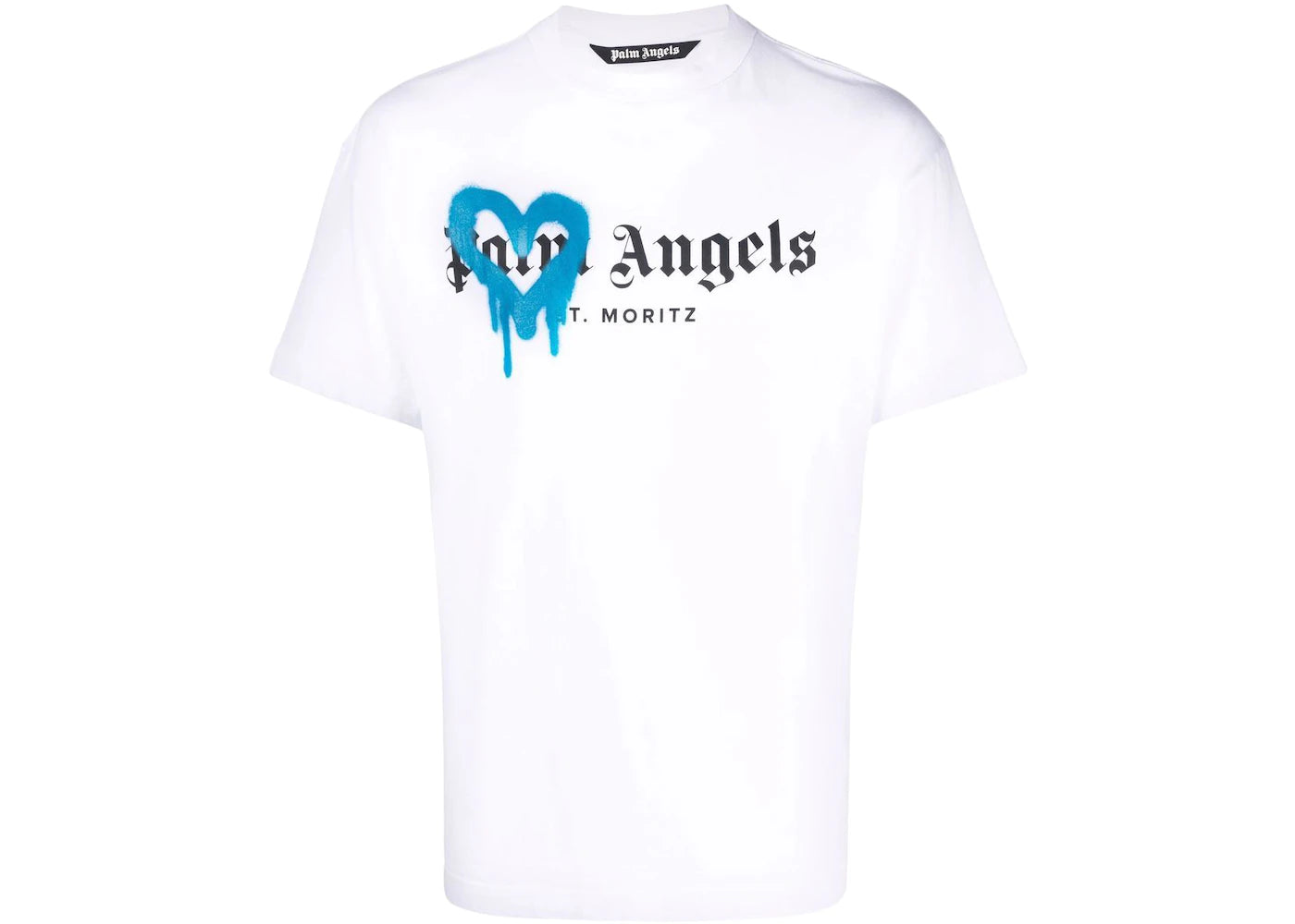 Palm Angels St Moritz Heart Sprayed Logo T-shirt