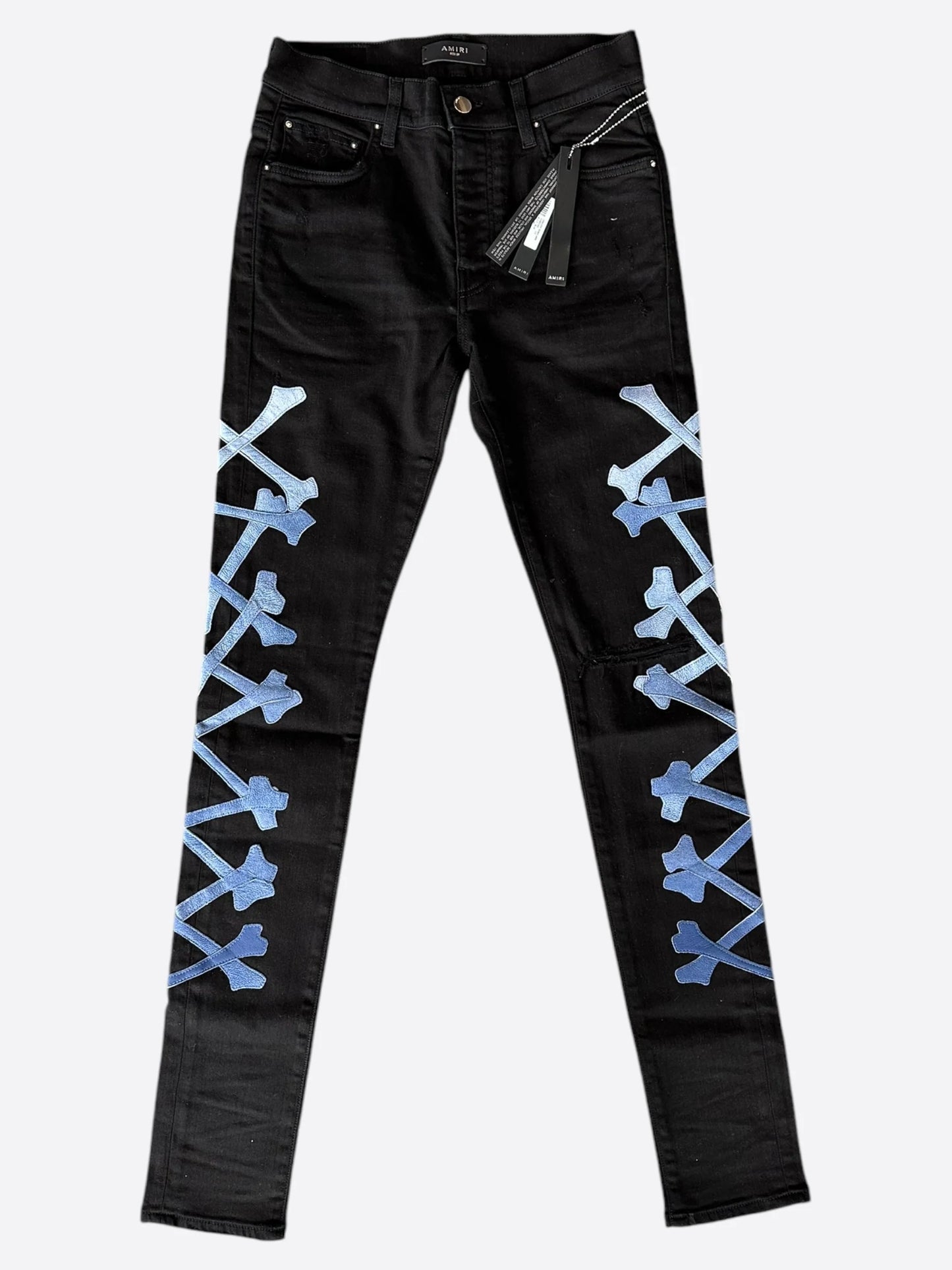 AMIRI Blue Gradient Bones Jeans Black