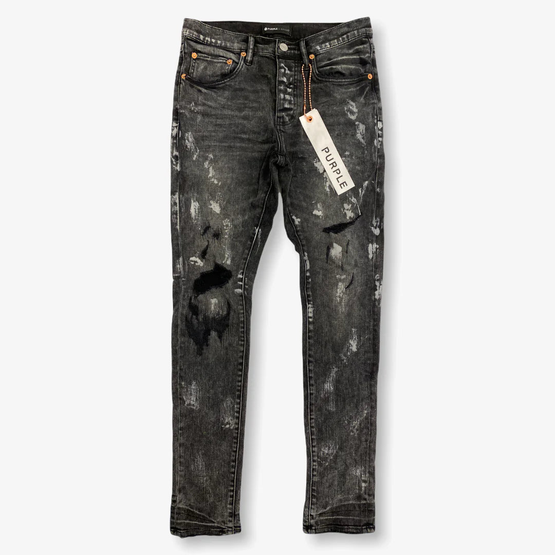 Purple Brand P001 Super Fade Weft Repair Jeans Black