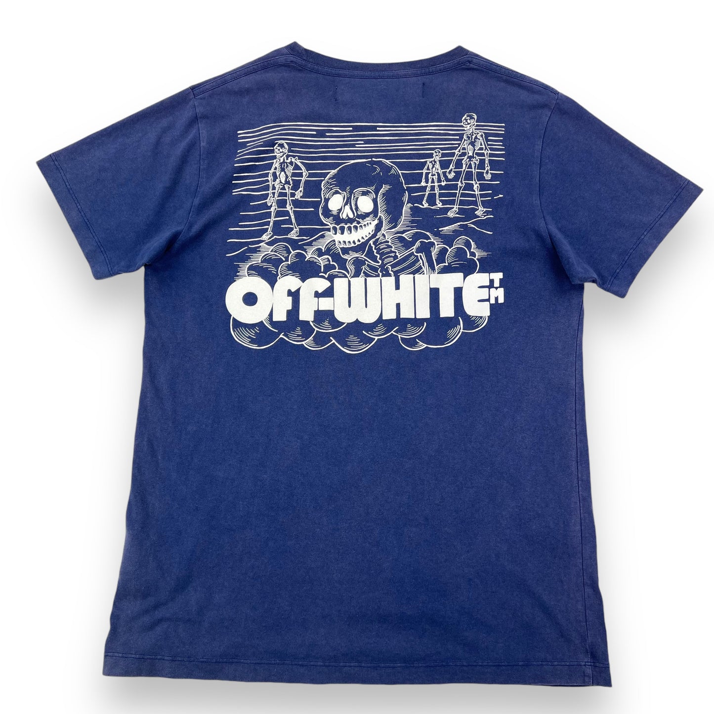 Off-White Virgil Abloh Skeletons T-Shirt Blue