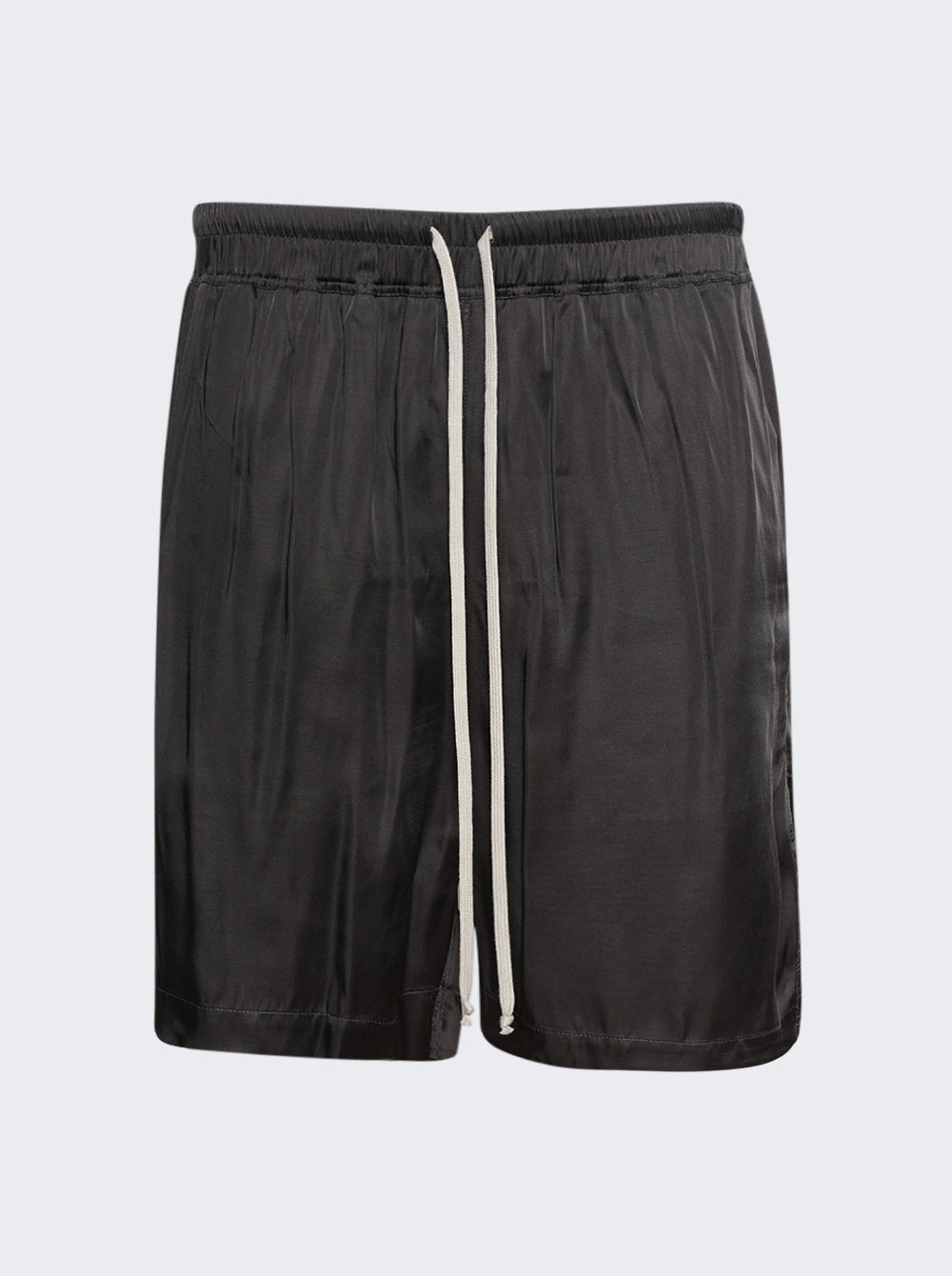 Rick Owens Boxers Leather Shorts Darkdust