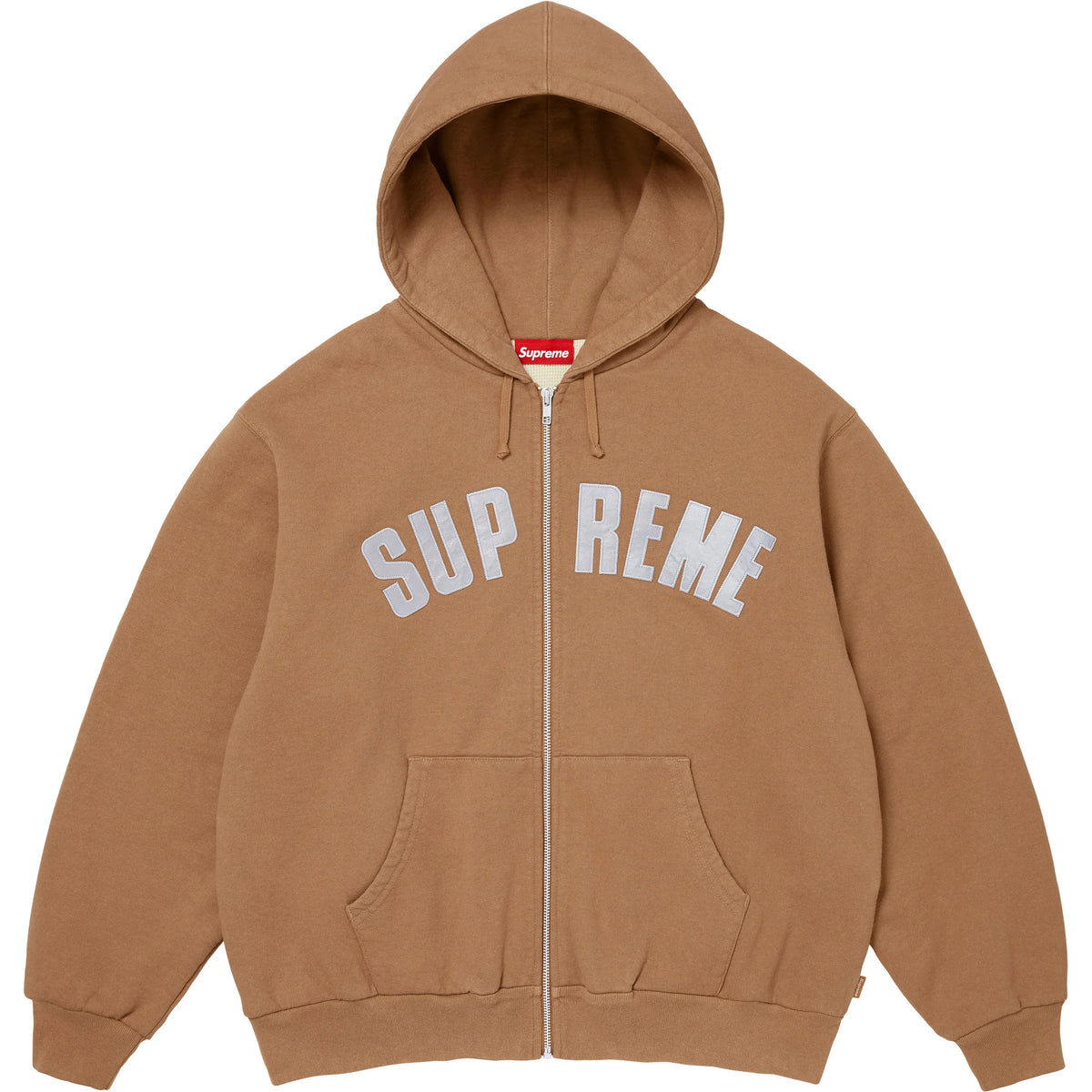 Supreme Arc Thermal Lined Zip Up Hooded Sweatshirt Brown (FW26)