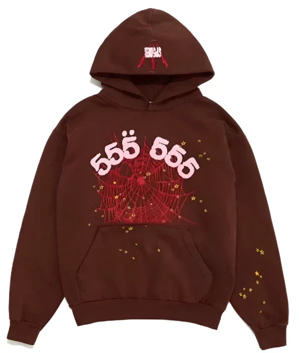 Sp5der Angel Number Sweatsuit Brown