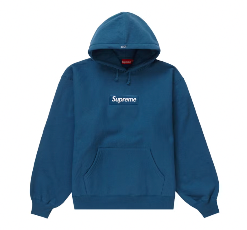 Supreme Box Logo Hooded Sweatshirt (FW23) Blue