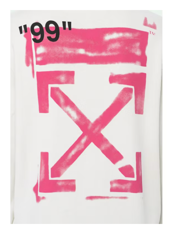 OFF-WHITE Diag Stencil Hoodie White/Red/Black