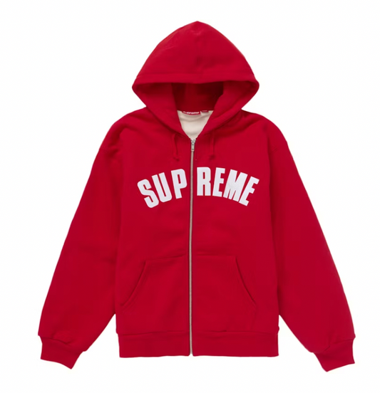 Supreme Arc Thermal Zip Up Hooded Sweatshirt Red