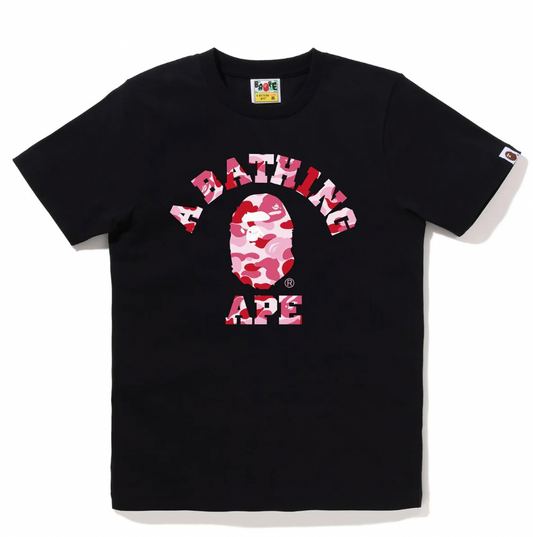 BAPE ABC Camo College Tee Black Pink