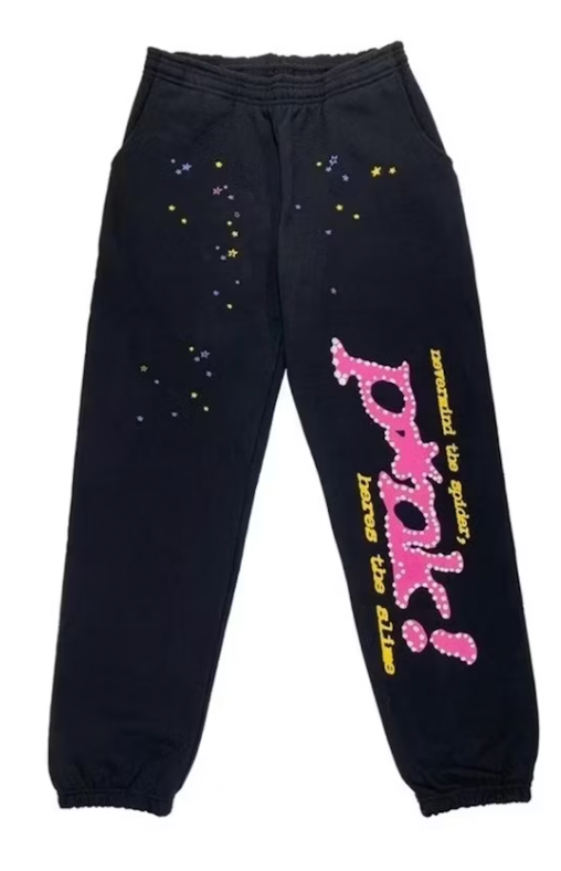 Sp5der P*NK Sweatpants Black