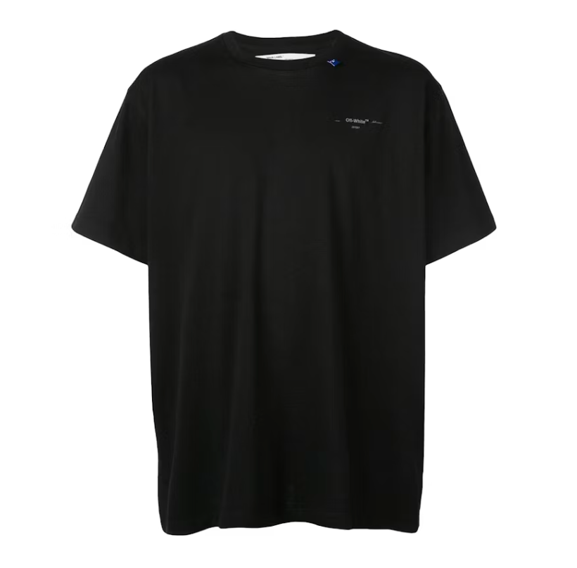OFF-WHITE Unfinished T-shirt Black/SIlver