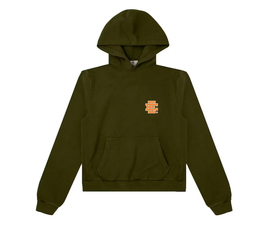 Eric Emanuel EE Basic Hoodie Olive/Shocking Orange