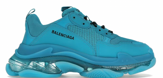 Balenciaga Triple S Clear Sole Teal Blue