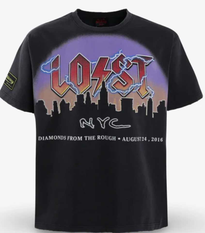 Lost Intricacy NYC Lightning T-Shirt Black Purple